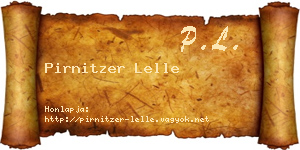 Pirnitzer Lelle névjegykártya